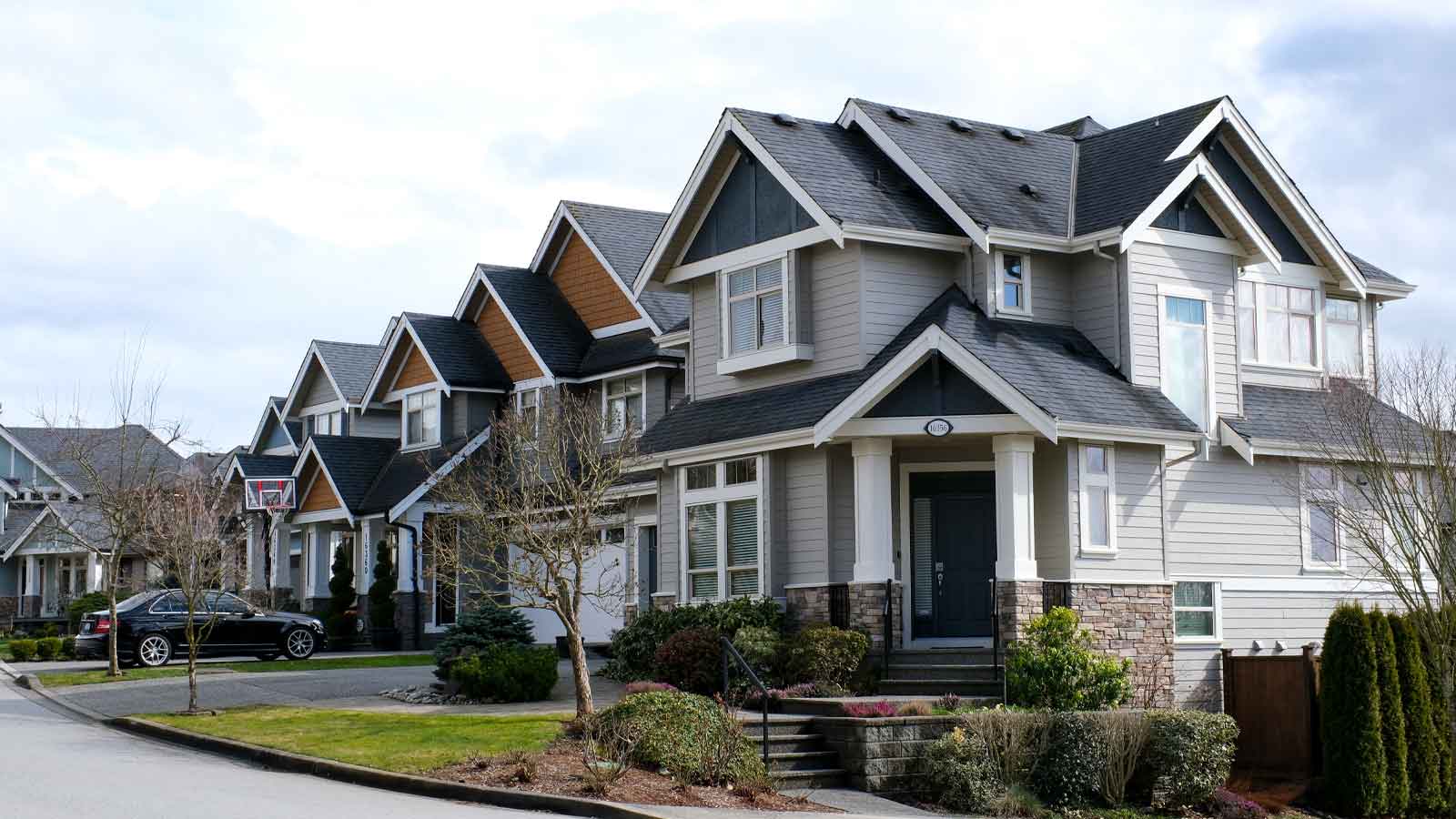 Series of row style townhouses in the Lower Mainland.